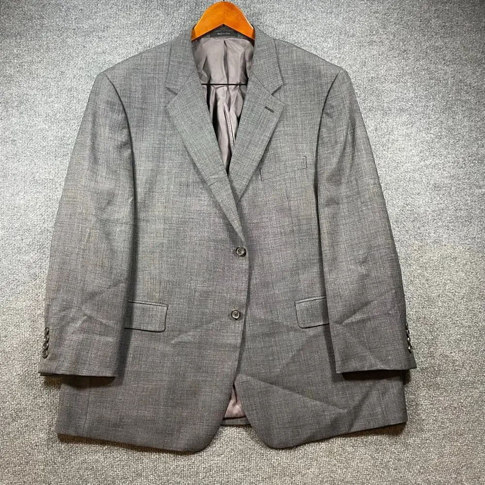Lauren Ralph Lauren Blazer 46R Slate Gray 100% Wool Single Breast 4 Button Cuff